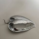 Vintage stainless steel leaf bowl