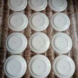 12 antique flat plates "Capri"