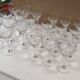 lot de 23 coupes à champagne ou verre à vin en cristal ciselé.