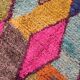 Moroccan Berber boujaad carpet with colorful patterns 250x156cm