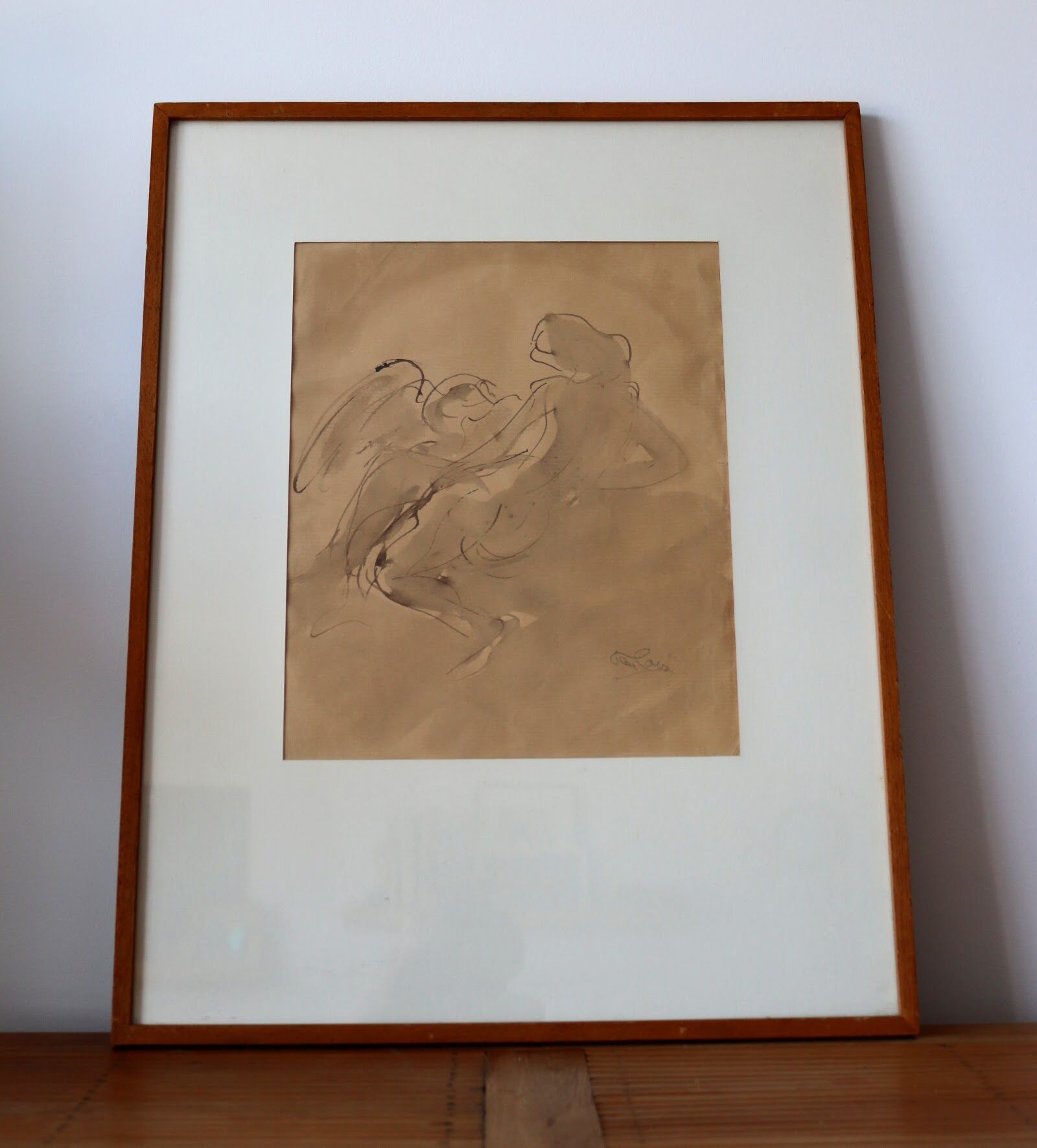 Dessin de nu encadré