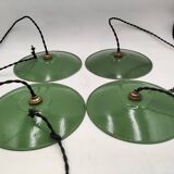 Enameled sheet metal pendant lights