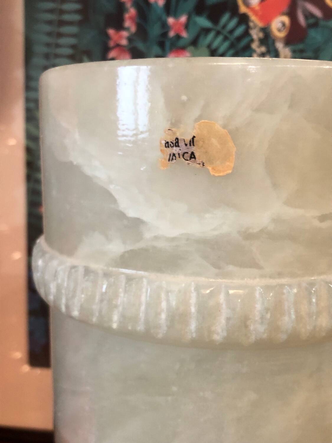 Magnificent vintage alabaster lamp from the 70s