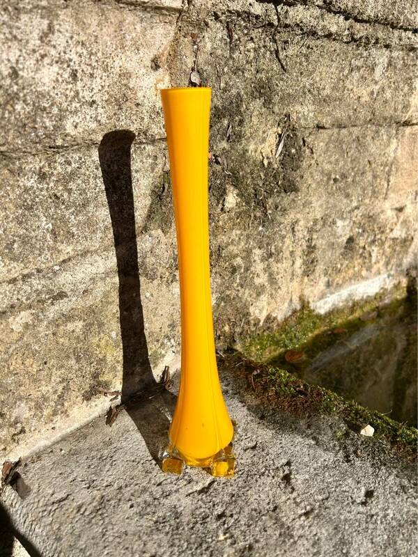 Vintage yellow bud vase