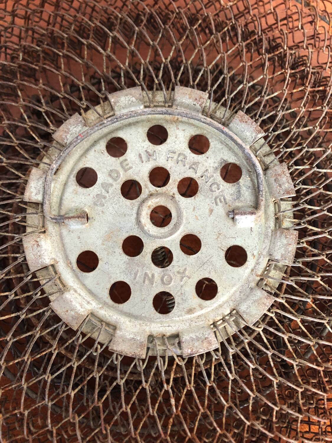 Old Fishing Net Vintage Foldable Metal Basket