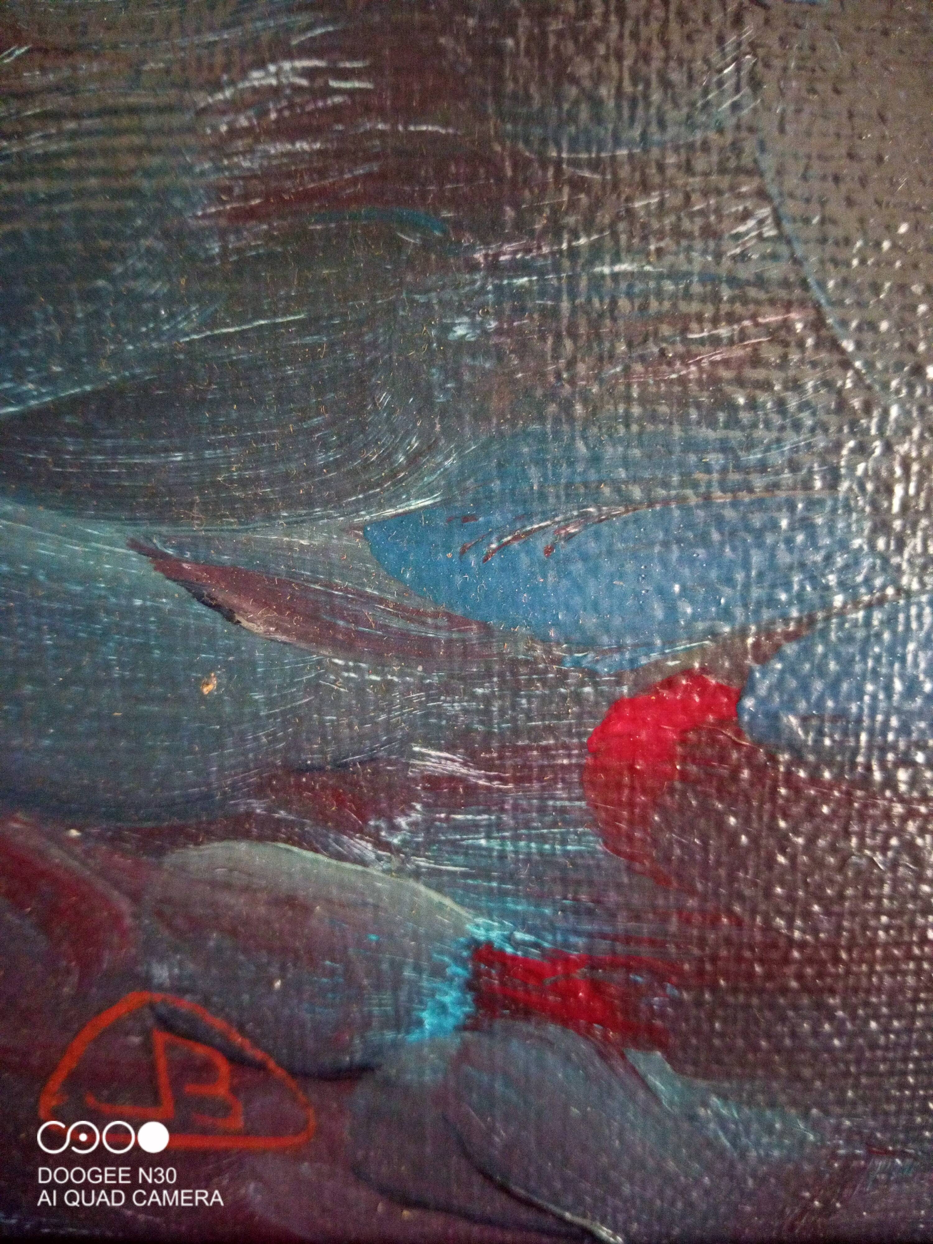 Female nude, oil on canvas, impressionist style, framed, signed J.Bénard