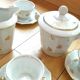 Antique coffee or tea service in fine porcelain from the 1930s.
