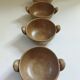 4 stoneware ear bowls
