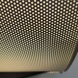 Pair of modernist wall lights, black and white lacquered metal, Italy 1980