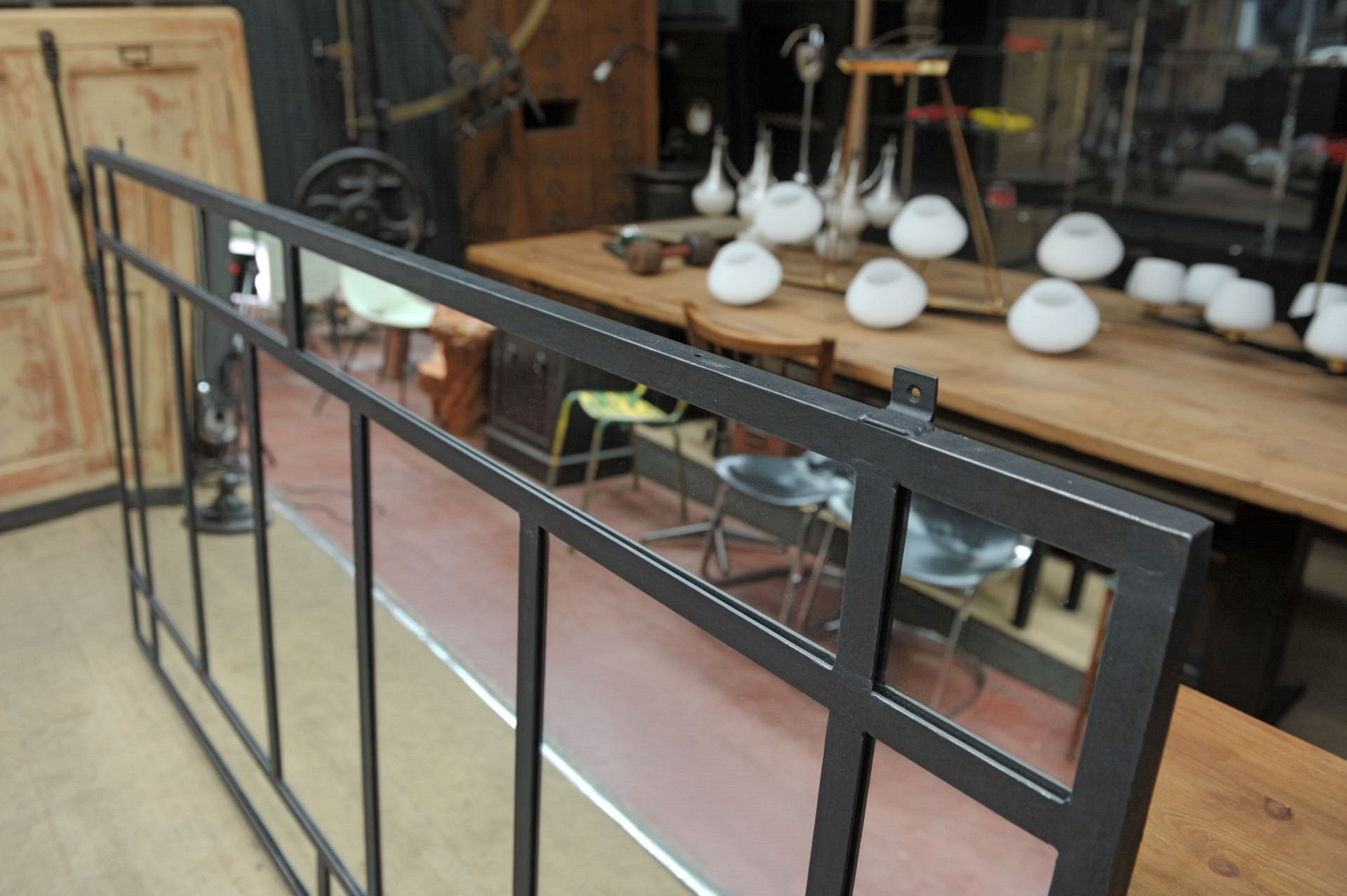 Industrial metal mirror 1930s - 112x221cm