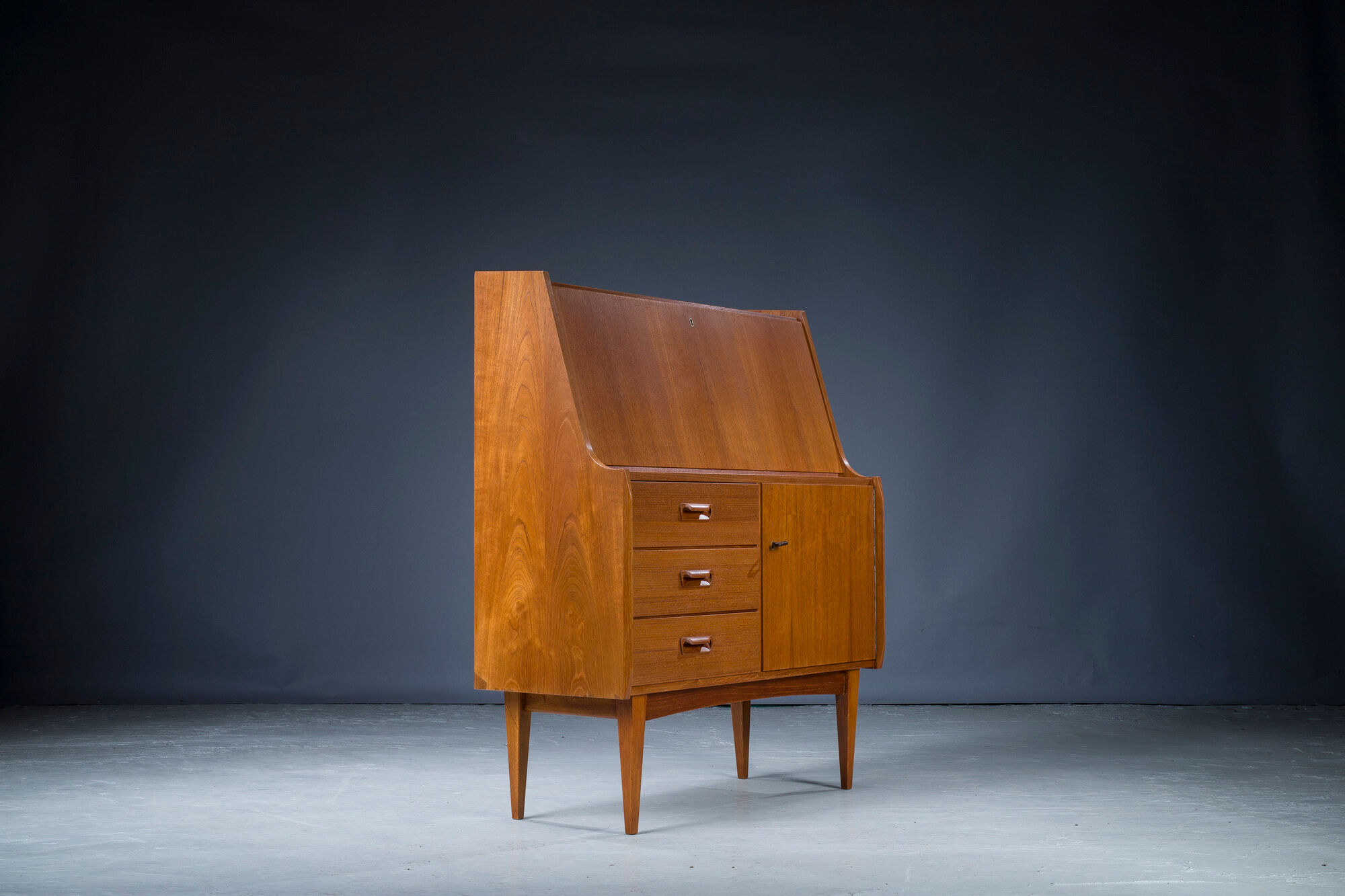 Mid-Century Danish Bureau Teak Secretary, 1960s