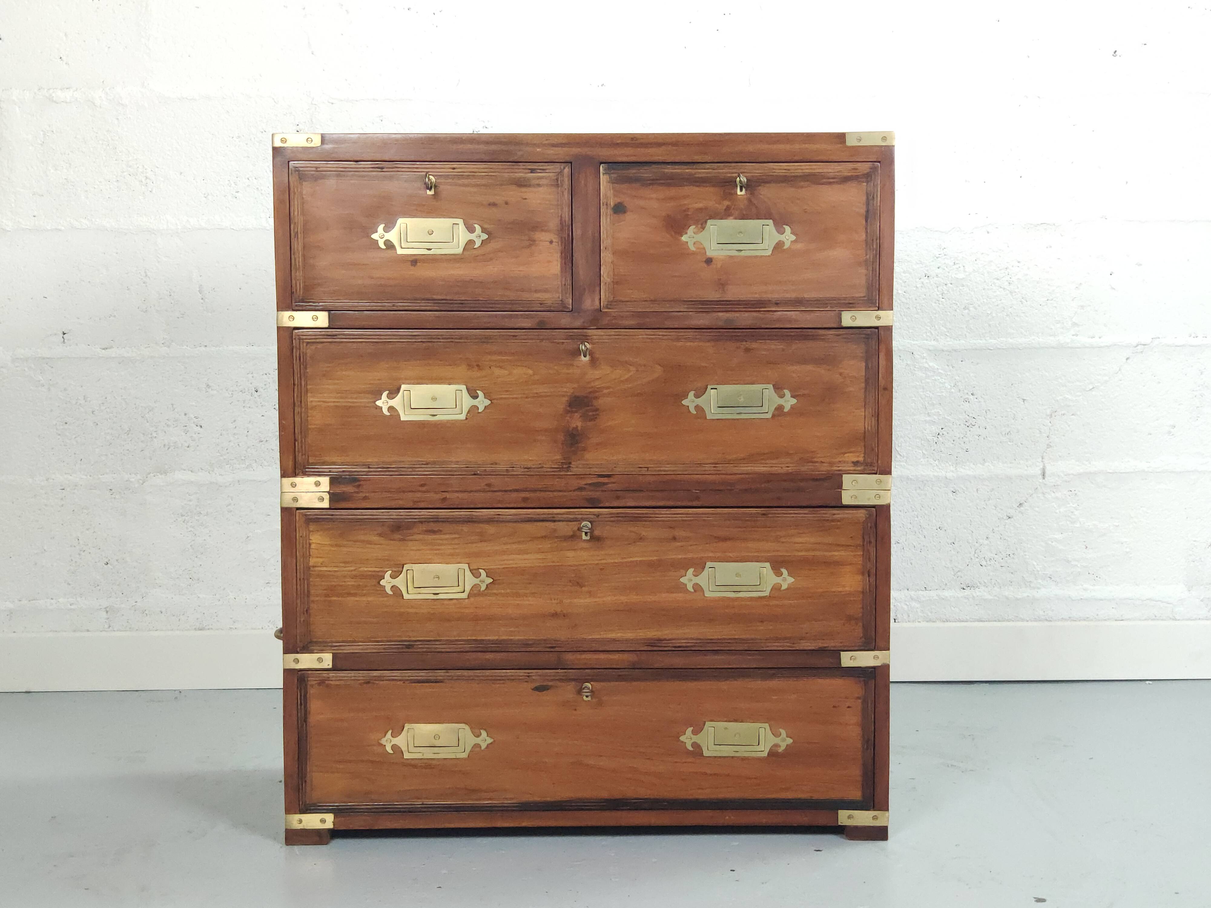 Commode de marine teck poignée laiton