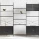 3-Bay shelving system in black by WHB, Germany, 1960’s
