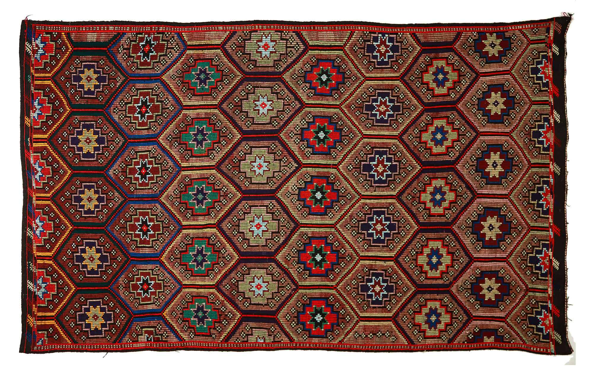 Anatolian handmade kilim rug 320 cm x 198 cm