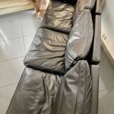 Canapé 3 places en cuir noir PK31-3