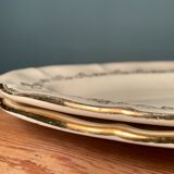 Set of 2 old raviers in Sarreguemines earthenware