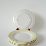 Set of 6 Tie & Dye yellow dessert plates, 1960