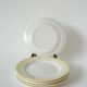 Set of 6 Tie & Dye yellow dessert plates, 1960