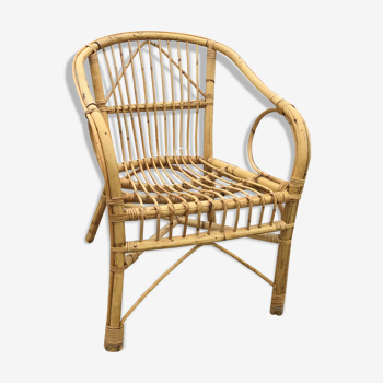 Vintage rattan armchair