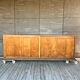 Old counter with sliding doors