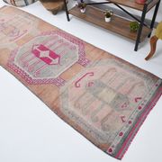 3x10 pastel wool vintage runner rug 309x98cm