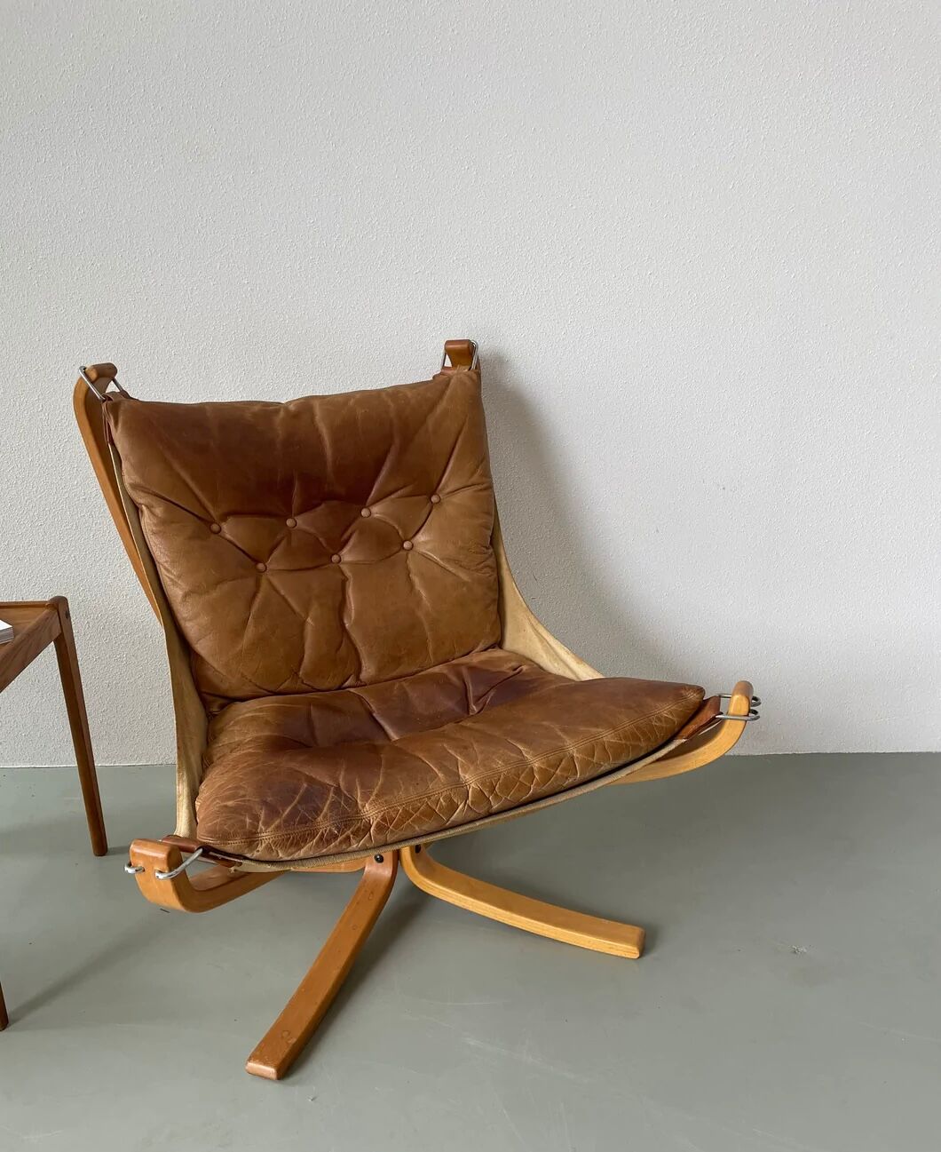 Vintage Falcon chair leather
