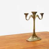 Vintage Brutalist Bronze Candle Holder