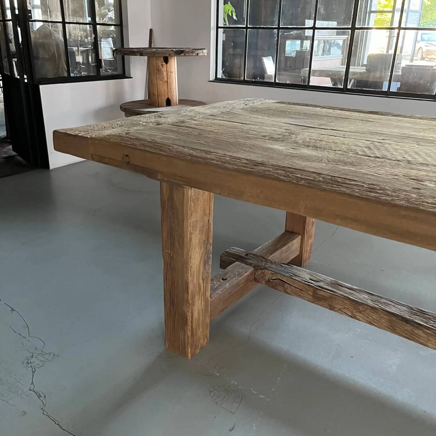 Table de Ferme Kingstone en Chêne Massif ancien - 250 cm de long