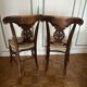Paire de chaises Directoire en noyer, France circa 1810-1830