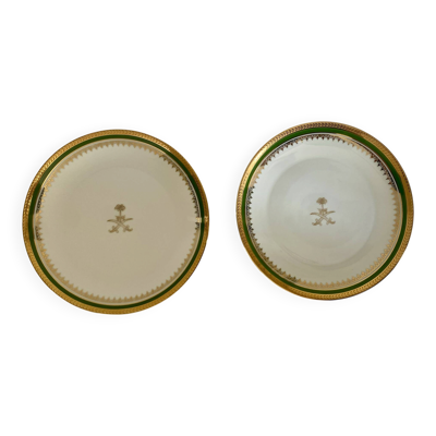 Assiette Tharaud Limoges “Monaco” — Service diplomatique, armoiries Ar