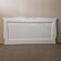 Large antique white wooden headboard, 190 cm wide.