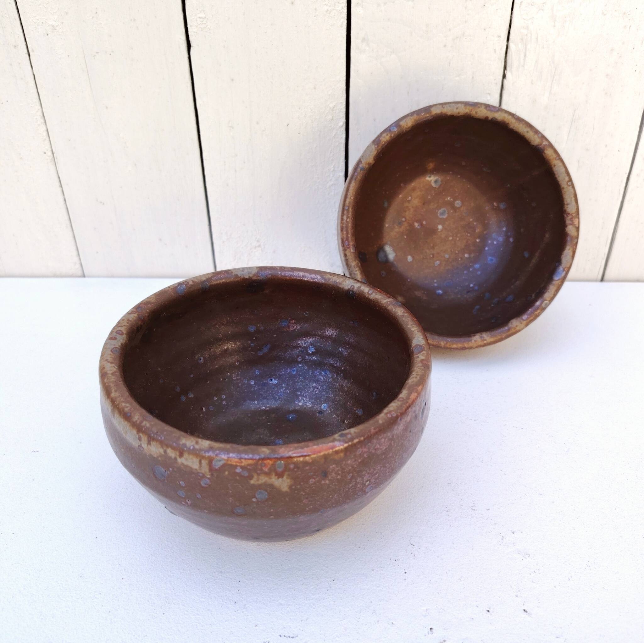Vintage Tiffoche La Borne Guérande stoneware bowls