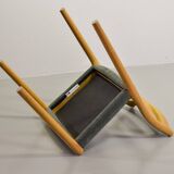 Niels Otto Moller Dining Chairs Model 84 Solid Beech Wood with Grey Velvet