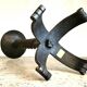 Scandinavian 1940s wrought iron candle holder by Einar Persson