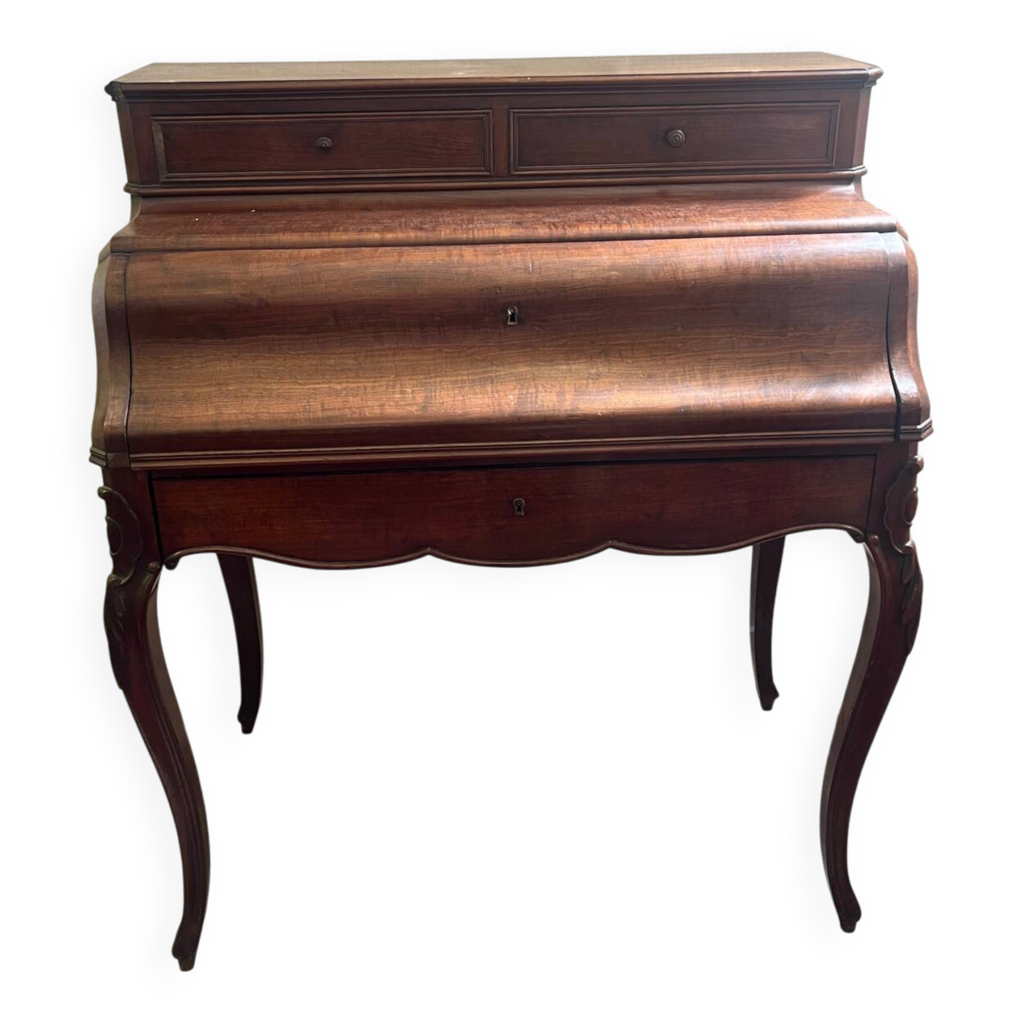 Small Napoleon III mahogany secretary desk, 19th century