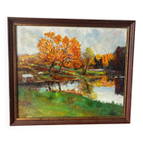 Autumn landscape signed
