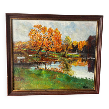 Autumn landscape signed