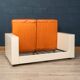 20thc two-seater saratoga sofa by lella and massimo vignelli for poltronova