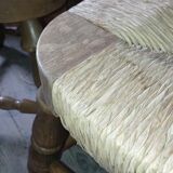 Pair of straw stools