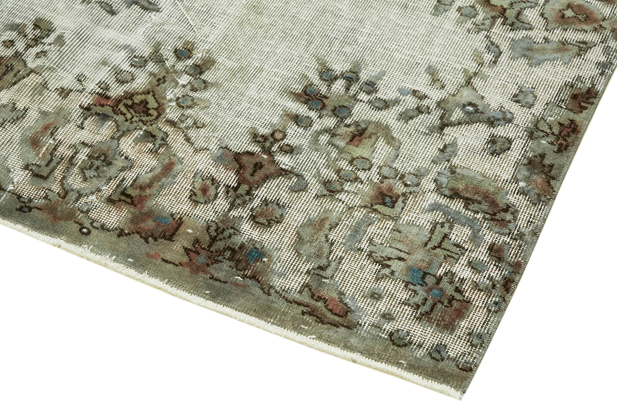 Hand-Knotted antique turkish 1970s, grey, 168x280cm