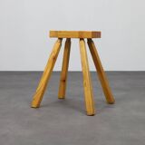 Tabouret vintage en bois, années 1970