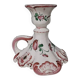 Antique earthenware candle holder - Strasbourg decor - handmade