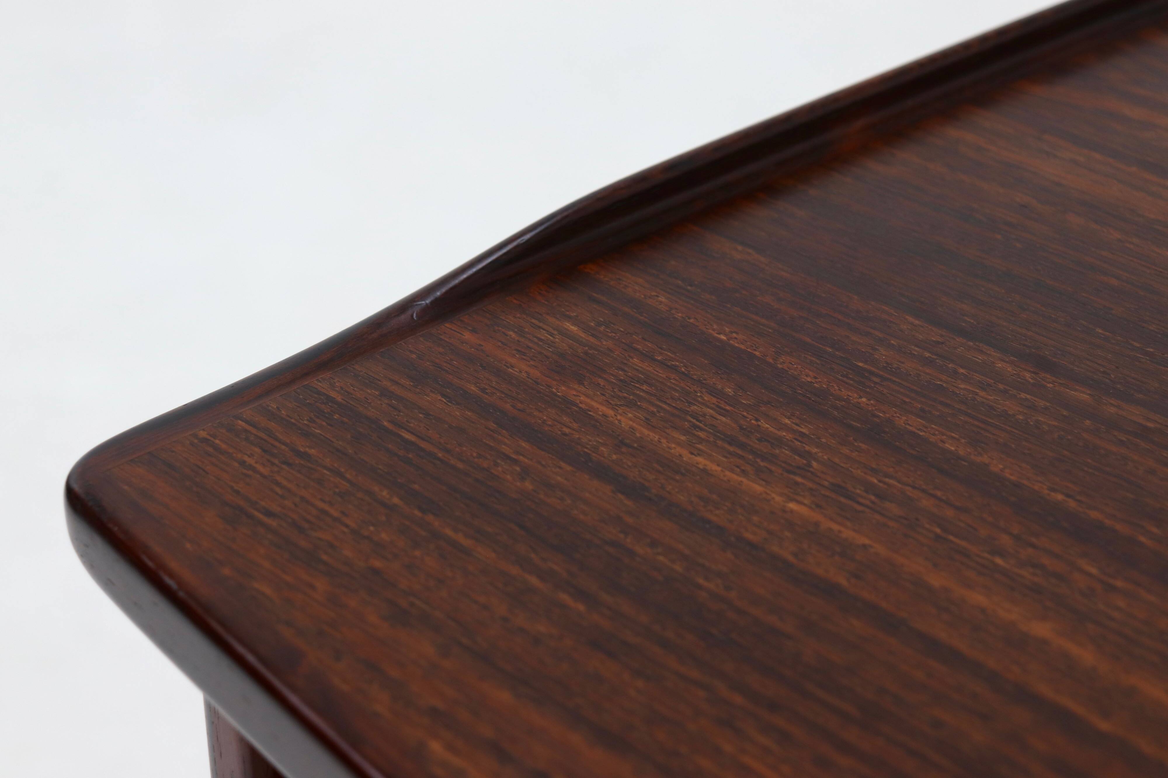 Rosewood Boomerang Desk by Peter Løvig Nielsen for Hedensted Møbelfabrik Denmark 1950s