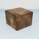 De Sede Patchwork Leather Cube Stool, Pouf, Ottoman, Switzerland, 1970s