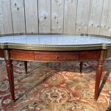 Table basse bouillotte de style Louis XVI à oreilles