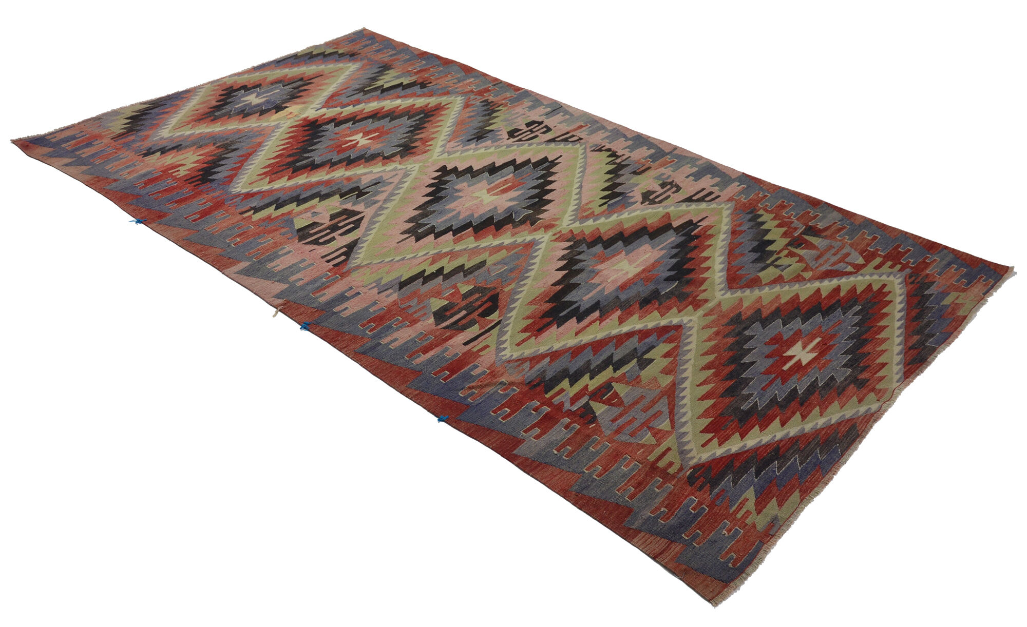 Anatolian handmade kilim rug 322 cm x 180 cm