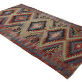 Anatolian handmade kilim rug 322 cm x 180 cm