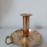 Brass candle holder, cellar rat