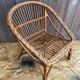 Children's Armchair Shell Antique Rattan 60s Vintage #C574