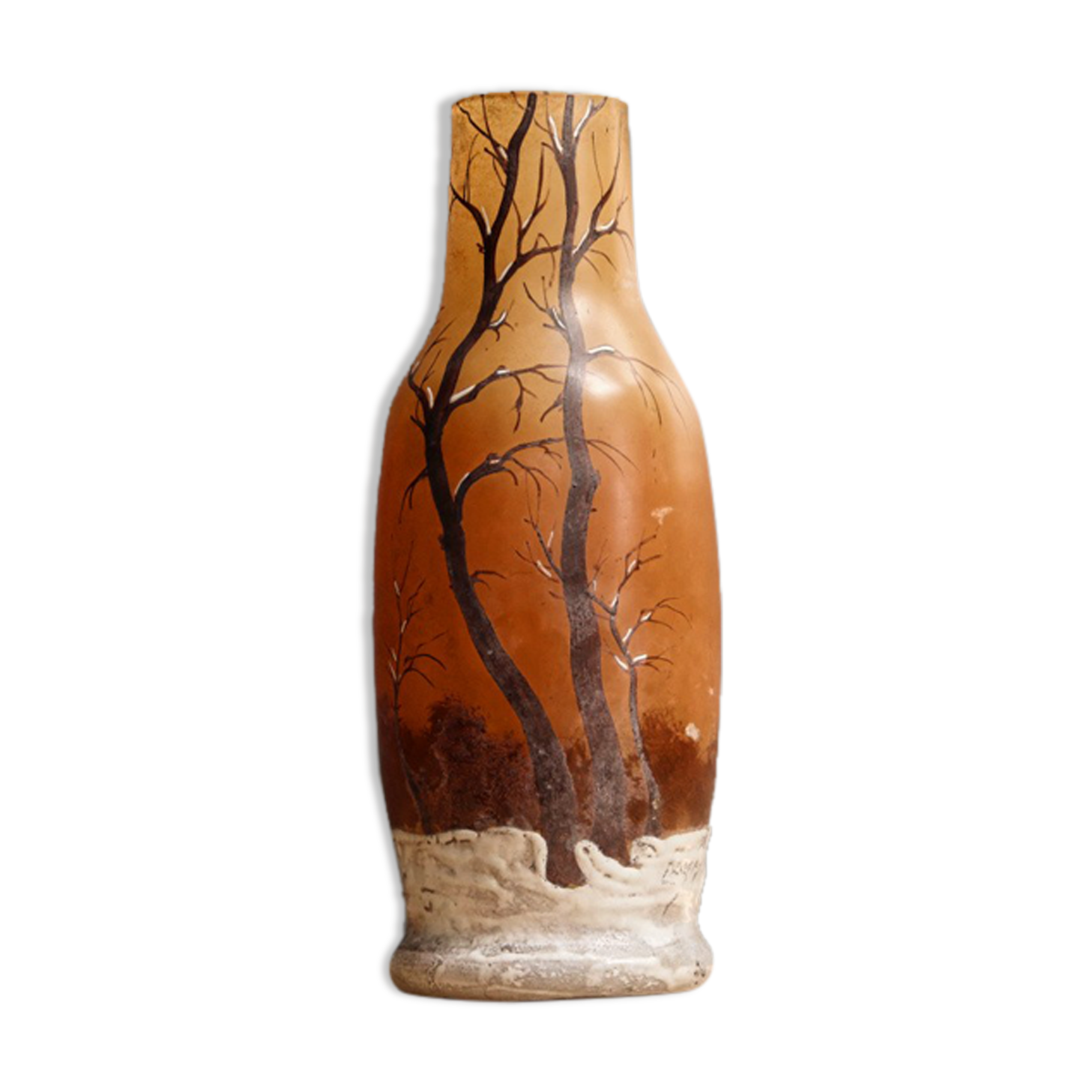 Vase glass paste by Legras